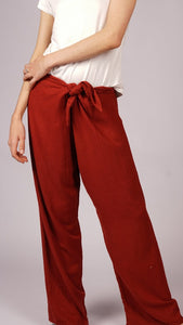 Women's Red Linen Pants