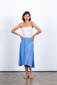 Blue Linen Skirt