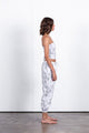 Womens Printed Linen Track Pant