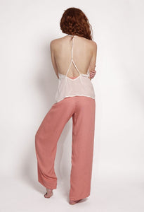 Women's Pink Linen Pants